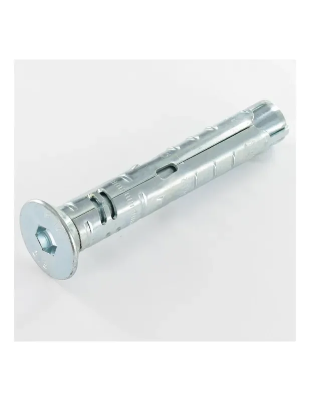 1 x Anclaje Anclaje Taco METAL 10X70 Tornillos M6X75 Acero cincado blanco Económico