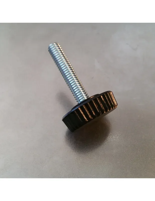 1 x Apriete del tornillo del pomo Nylon negro M5X8 diámetro de cabeza: 20 Económico