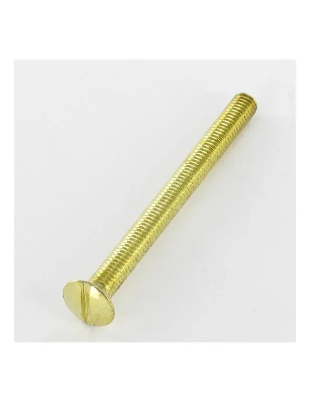 1 x Tornillo metales cabeza fresada abombada ranura M5X35 Acero latonado Garantía Incluida