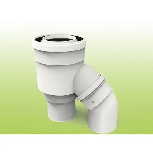 ADAPTADOR BIFLUJO DIÁMETRO 80/80 A DIÁMETRO 80/125 COAXIAL EN PP Pago Seguro