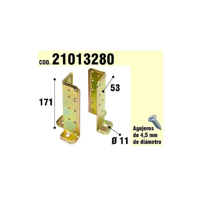Alta Calidad Soporte Para Madera Anclaje Bicromatado Regulable