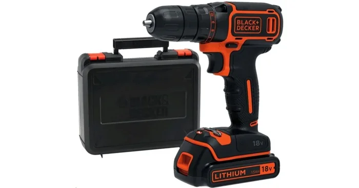 BLACK+DECKER Taladro atornillador inalámbrico 18V, 2 velocidades, en estuche BDCDD186K Pedido Al Por Mayor