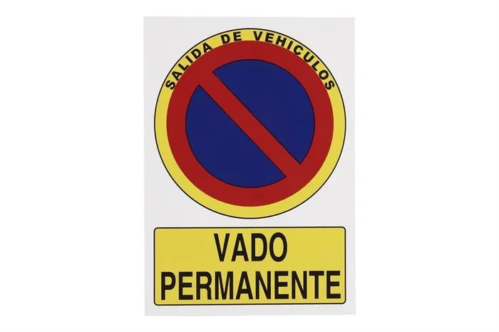Compra Hoy SEÑAL ALUMINIO DIN A4 297X210 Señal Vado Permanente Aluminio