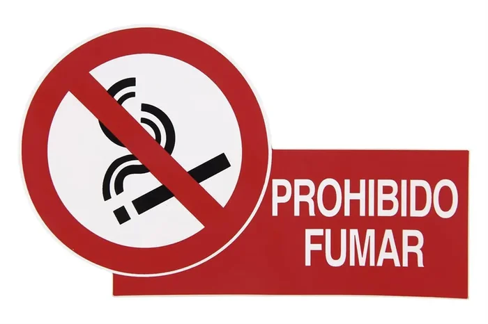 Disponible Ahora SEÑAL ADHESIVA 175X120MM Prohibido fumar