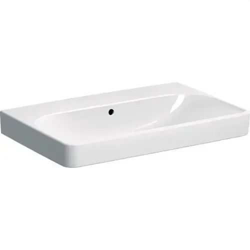 Gran Oferta LAVABO SMYLE SQUARE 75cm T=48cm TOMA GRIFO SIN REBOSADERO VISIBLE BLANCO