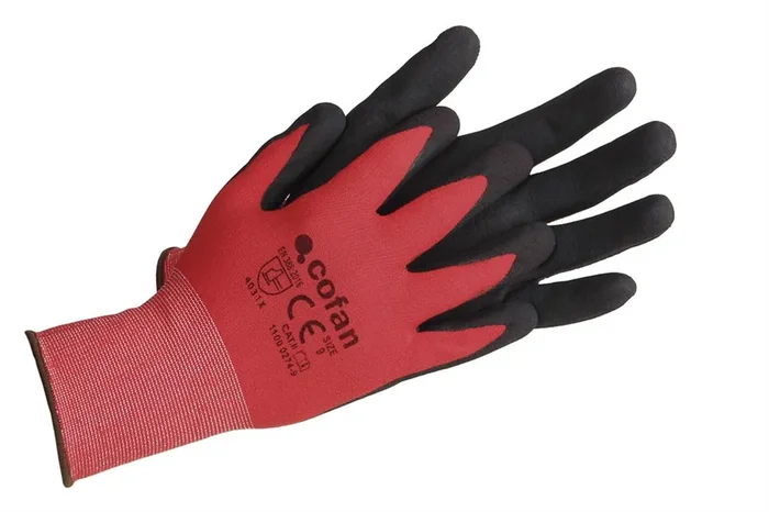 Lujoso GUANTE IMPREGNADO FOAM ROJO/NEGRO TALLA 9 (Envase de 12)