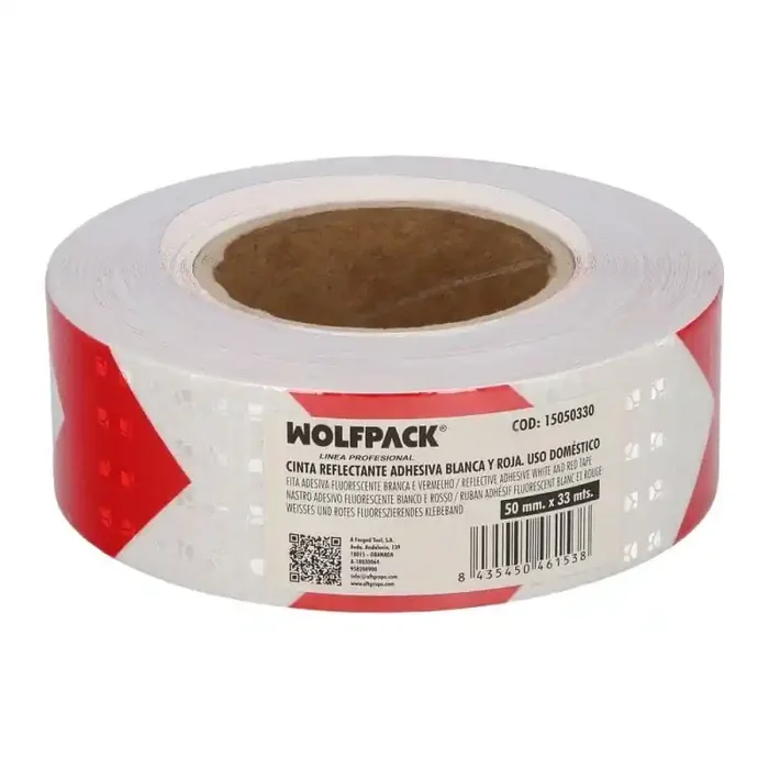 Oferta Especial Cinta Adhesiva Reflectante Blanca/ Roja 50 mm x 33 m