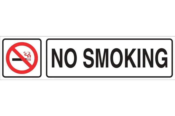 SEÑAL GLASSPACK ADHESIVA 250X62MM. No smoking Precio Económico