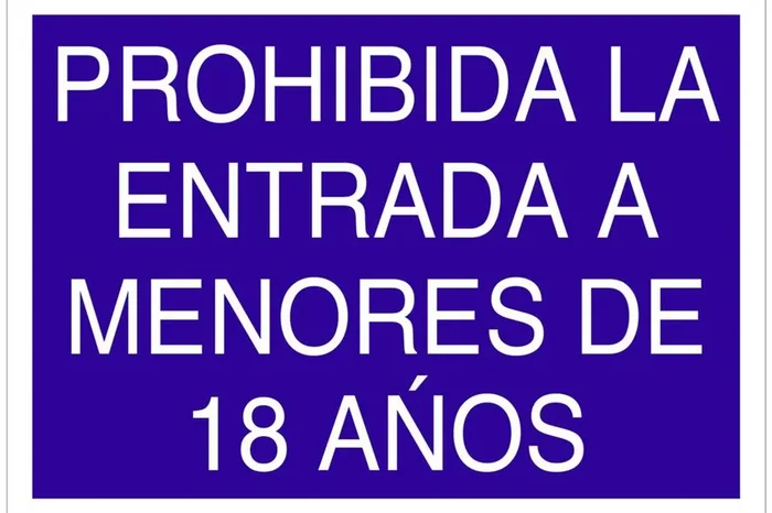 SEÑAL POLIESTIRENO 210X148MM. AC14 Señal prohibido 18 años Más Vendido