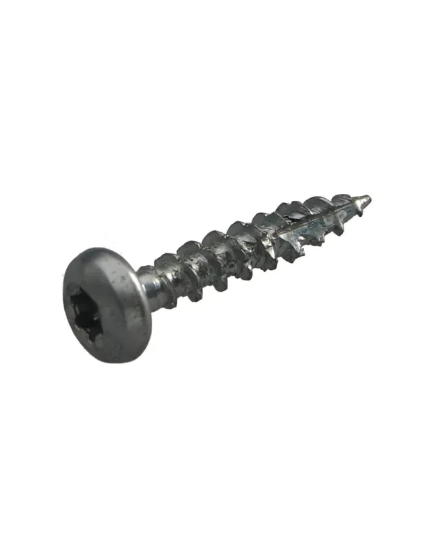 Venta Final 1 x Tornillos para madera TEKOR cabeza redonda TORX T15 3.5X25 roscado total cut punta antihendidura tipo 17 Acero cincado